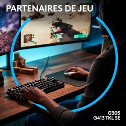 Logitech G305 Souris Gaming sans Fil Lightspeed et G413 TKL SE Clavier Gaming mécanique – Souris avec capteur Hero et Clavier Co