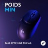 Logitech G G309 LIGHTSPEED Souris gaming sans fil Logitech, légère, switchs hybrides LIGHTFORCE, capteur HERO 25K, autonomie de 