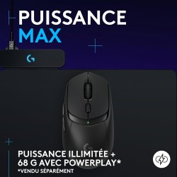 Logitech G G309 LIGHTSPEED Souris gaming sans fil Logitech, légère, switchs hybrides LIGHTFORCE, capteur HERO 25K, autonomie de 