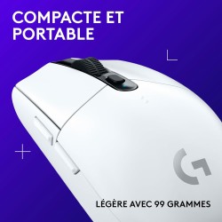 Logitech G305 Souris Gamer sans Fil, Capteur Gaming HERO, 12 000 PPP, Ultra-Léger, 6 Boutons Programmables, Batterie Longue Duré
