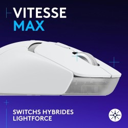 Logitech G G309 LIGHTSPEED Souris gaming sans fil Logitech, légère, switchs hybrides LIGHTFORCE, capteur HERO 25K, autonomie de 