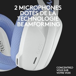 Logitech g305 souris gamer sans fil + logitech g435 lightspeed et bleutooth sans fil casque gaming, blanc