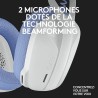 Logitech g305 souris gamer sans fil + logitech g435 lightspeed et bleutooth sans fil casque gaming, blanc