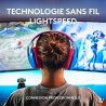 Logitech g305 souris gamer sans fil + 1 de logitech g435 lightspeed et bleutooth sans fil casque gaming, bleu