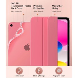 MoKo Coque pour iPad (A16) 11e Génération 11Pouces 2025, iPad 10e Gén 10,9" 2022, Étui avec Coque Arrière TPU Souple à Rabat, Su