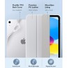 MoKo Coque pour iPad (A16) 11e Génération 11Pouces 2025, iPad 10e Gén 10,9" 2022, Étui avec Coque Arrière en TPU Souple à Rabat 