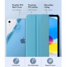 MoKo Coque pour iPad (A16) 11e Gén 11" 2025, iPad 10e Gén 10,9" 2022, Étui avec Coque Arrière en TPU Souple à Rabat avec Support