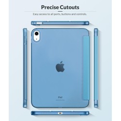 MoKo Coque pour iPad (A16) 11e Gén 11" 2025, iPad 10e Gén 10,9" 2022, Étui avec Coque Arrière en TPU Souple à Rabat avec Support