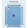 MoKo Coque pour iPad (A16) 11e Gén 11" 2025, iPad 10e Gén 10,9" 2022, Étui avec Coque Arrière en TPU Souple à Rabat avec Support