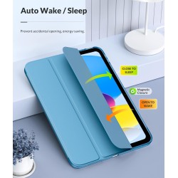 MoKo Coque pour iPad (A16) 11e Gén 11" 2025, iPad 10e Gén 10,9" 2022, Étui avec Coque Arrière en TPU Souple à Rabat avec Support