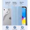 MoKo Coque pour iPad (A16) 11e Génération 11Pouces 2025, iPad 10e Gén 10,9" 2022, Étui avec Coque Arrière en TPU Souple à Rabat 
