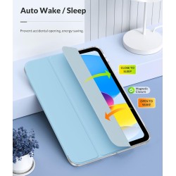MoKo Coque pour iPad (A16) 11e Gén 11" 2025, iPad 10e Gén 10,9" 2022, Étui avec Coque Arrière en TPU Souple à Rabat avec Support