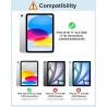 MoKo Coque pour iPad (A16) 11e Génération 11 Pouces 2025/iPad 10e Gén 10,9" 2022, Étui Scintillant, Housse avec Coque Arrière en