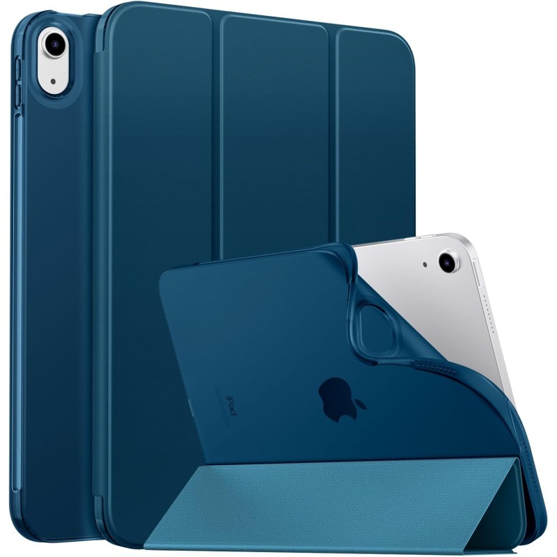 MoKo Coque pour iPad (A16) 11e Génération 11Pouces 2025, iPad 10e Gén 10,9" 2022, Étui avec Coque Arrière en TPU Souple à Rabat 