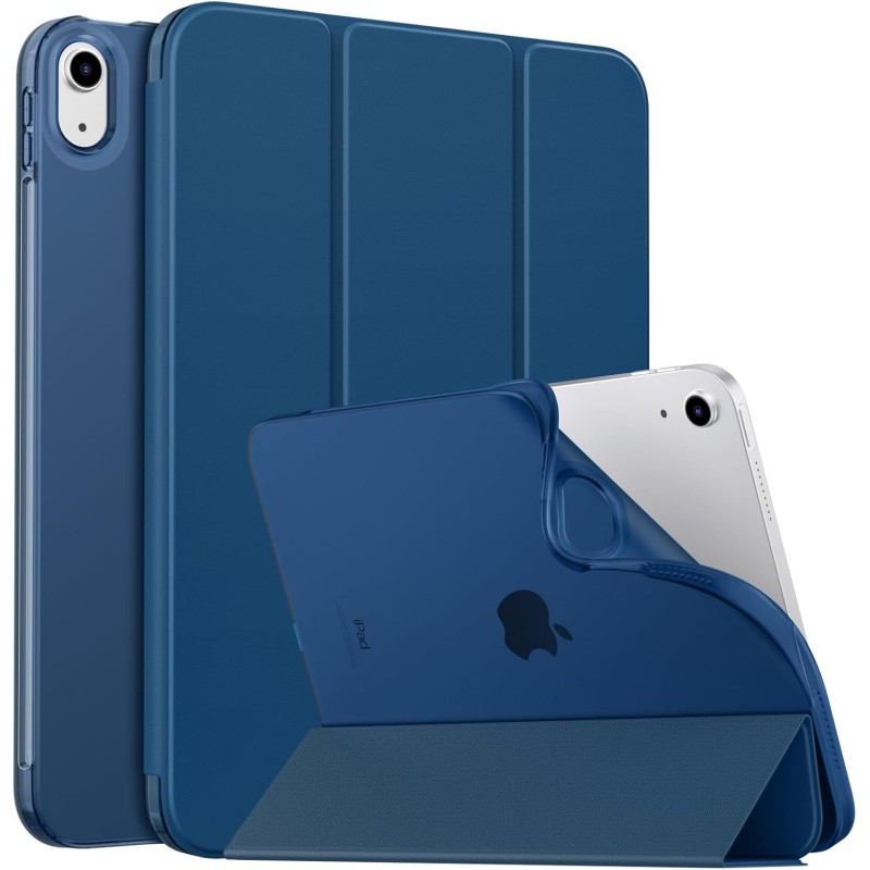 MoKo Coque pour iPad (A16) 11e Gén 11" 2025, iPad 10e Gén 10,9" 2022, Étui avec Coque Arrière en TPU Souple à Rabat avec Support