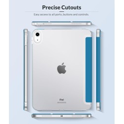 MoKo Coque pour iPad (A16) 11e Gén 11" 2025, iPad 10e Gén 10,9" 2022, Étui avec Coque Arrière en TPU Souple à Rabat avec Support
