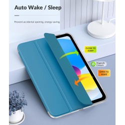 MoKo Coque pour iPad (A16) 11e Gén 11" 2025, iPad 10e Gén 10,9" 2022, Étui avec Coque Arrière en TPU Souple à Rabat avec Support
