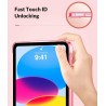 MoKo Coque pour iPad (A16) 11e Gén 11Pouces 2025, iPad 10e Gén 10,9" 2022,Étui avec Coque Arrière en TPU Souple à Rabat avec Sup
