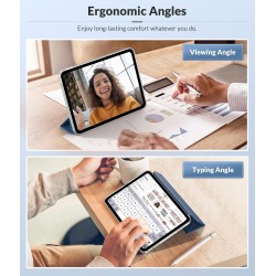 MoKo Coque pour iPad (A16) 11e Génération 11Pouces 2025, iPad 10e Gén 10,9" 2022, Étui avec Coque Arrière en TPU Souple à Rabat 