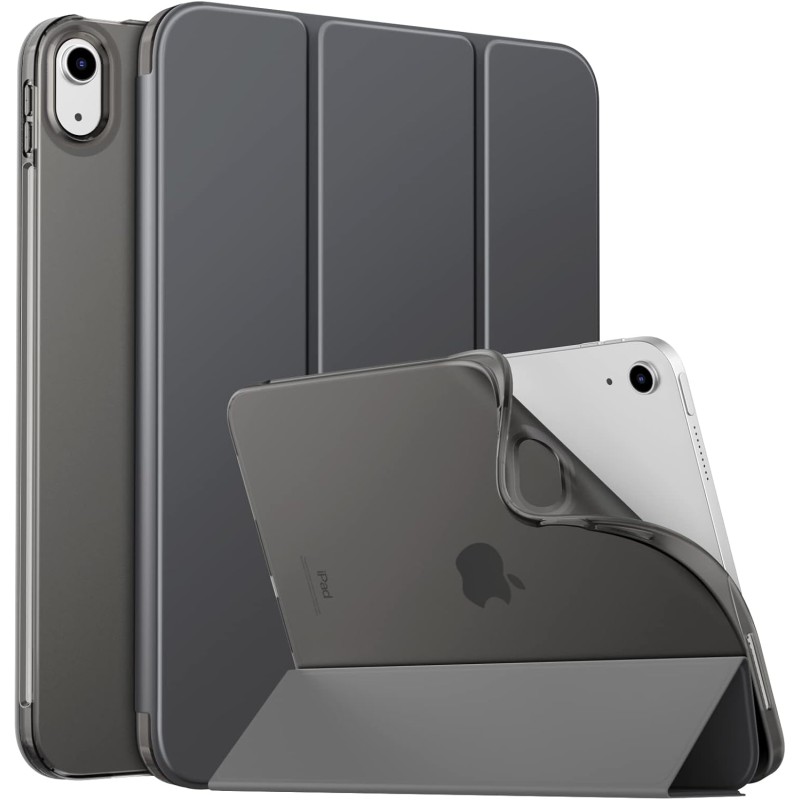 MoKo Coque pour iPad (A16) 11e Gén 11" 2025, iPad 10e Gén 10,9" 2022, Étui avec Coque Arrière en TPU Souple à Rabat avec Support