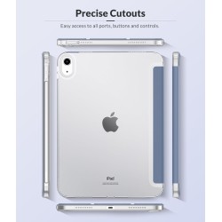 MoKo Coque pour iPad (A16) 11e Gén 11" 2025, iPad 10e Gén 10,9" 2022, Étui avec Coque Arrière en TPU Souple à Rabat avec Support