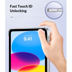 MoKo Coque pour iPad (A16) 11e Génération 11Pouces 2025, iPad 10e Gén 10,9" 2022, Étui avec Coque Arrière TPU Souple à Rabat, Su