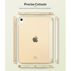 MoKo Coque pour iPad (A16) 11e Gén 11" 2025, iPad 10e Gén 10,9" 2022, Étui avec Coque Arrière en TPU Souple à Rabat avec Support