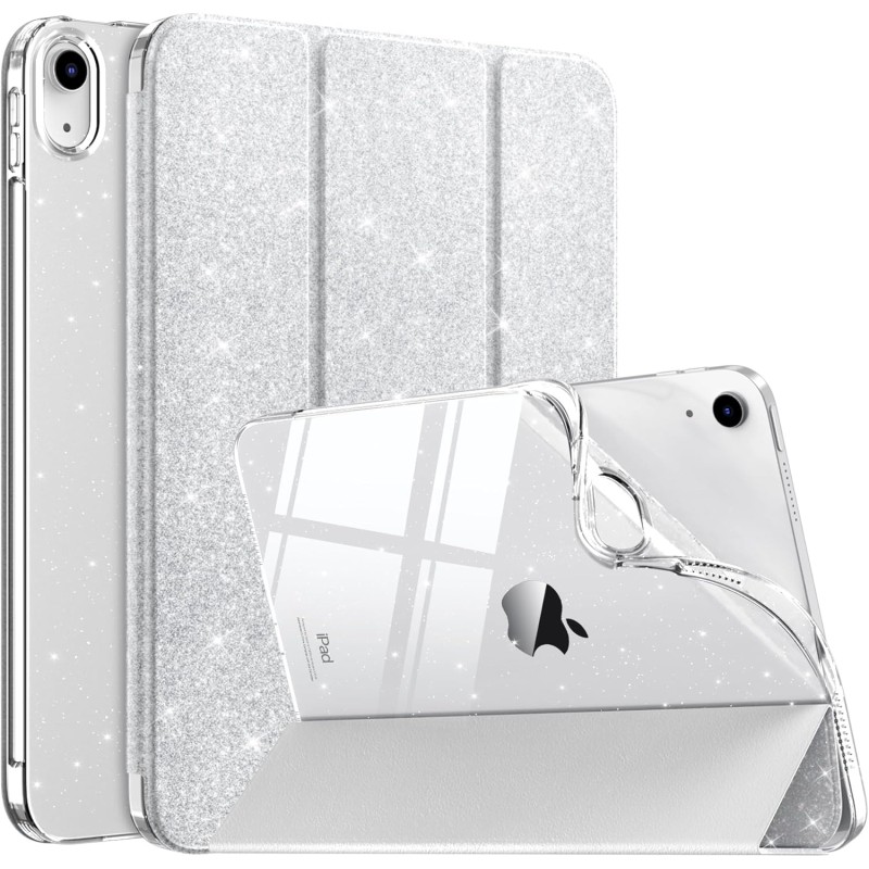 MoKo Coque pour iPad (A16) 11e Génération 11 Pouces 2025/iPad 10e Gén 10,9" 2022, Étui Scintillant, Housse avec Coque Arrière en