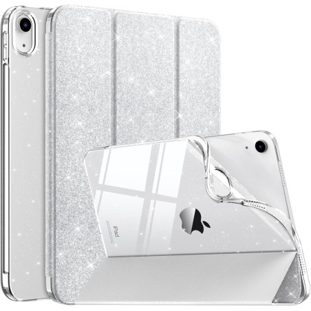 MoKo Coque pour iPad (A16) 11e Génération 11 Pouces 2025/iPad 10e Gén 10,9" 2022, Étui Scintillant, Housse avec Coque Arrière en