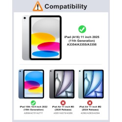 MoKo Coque pour iPad (A16) 11e Génération 11 Pouces 2025/iPad 10e Gén 10,9" 2022, Étui Scintillant, Housse avec Coque Arrière en