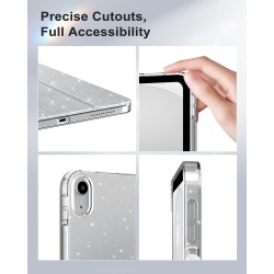 MoKo Coque pour iPad (A16) 11e Génération 11 Pouces 2025/iPad 10e Gén 10,9" 2022, Étui Scintillant, Housse avec Coque Arrière en