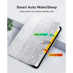 MoKo Coque pour iPad (A16) 11e Génération 11 Pouces 2025/iPad 10e Gén 10,9" 2022, Étui Scintillant, Housse avec Coque Arrière en