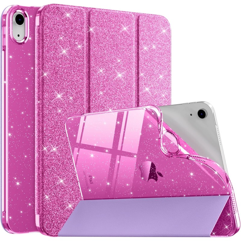 MoKo Coque pour iPad (A16) 11e Génération 11 Pouces 2025/iPad 10e Gén 10,9" 2022, Étui Scintillant, Housse avec Coque Arrière en