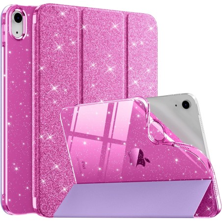 MoKo Coque pour iPad (A16) 11e Génération 11 Pouces 2025/iPad 10e Gén 10,9" 2022, Étui Scintillant, Housse avec Coque Arrière en