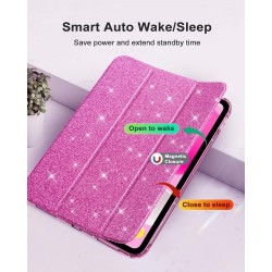 MoKo Coque pour iPad (A16) 11e Génération 11 Pouces 2025/iPad 10e Gén 10,9" 2022, Étui Scintillant, Housse avec Coque Arrière en