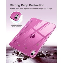 MoKo Coque pour iPad (A16) 11e Génération 11 Pouces 2025/iPad 10e Gén 10,9" 2022, Étui Scintillant, Housse avec Coque Arrière en