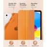 MoKo Coque pour iPad (A16) 11e Génération 11Pouces 2025, iPad 10e Gén 10,9" 2022, Étui avec Coque Arrière TPU Souple à Rabat, Su