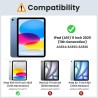 MoKo Coque pour iPad (A16) 11e Gén 11" 2025, iPad 10e Gén 10,9" 2022, Étui avec Coque Arrière en TPU Souple à Rabat avec Support