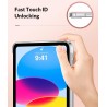 MoKo Coque pour iPad (A16) 11e Gén 11" 2025, iPad 10e Gén 10,9" 2022, Étui avec Coque Arrière en TPU Souple à Rabat avec Support