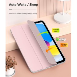 MoKo Coque pour iPad (A16) 11e Gén 11" 2025, iPad 10e Gén 10,9" 2022, Étui avec Coque Arrière en TPU Souple à Rabat avec Support