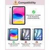 MoKo Coque pour iPad (A16) 11e Génération 11 Pouces 2025/iPad 10e Gén 10,9" 2022, Étui Scintillant, Housse avec Coque Arrière en