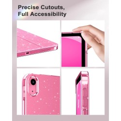 MoKo Coque pour iPad (A16) 11e Génération 11 Pouces 2025/iPad 10e Gén 10,9" 2022, Étui Scintillant, Housse avec Coque Arrière en