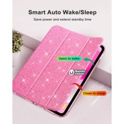 MoKo Coque pour iPad (A16) 11e Génération 11 Pouces 2025/iPad 10e Gén 10,9" 2022, Étui Scintillant, Housse avec Coque Arrière en