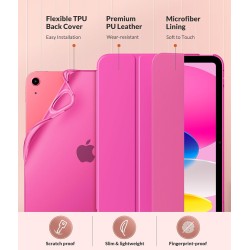 MoKo Coque pour iPad (A16) 11e Génération 11Pouces 2025, iPad 10e Gén 10,9" 2022,Étui avec Coque Arrière en TPU Souple à Rabat a