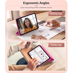 MoKo Coque pour iPad (A16) 11e Génération 11Pouces 2025, iPad 10e Gén 10,9" 2022,Étui avec Coque Arrière en TPU Souple à Rabat a