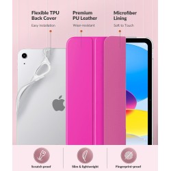 MoKo Coque pour iPad (A16) 11e Gén 11" 2025, iPad 10e Gén 10,9" 2022, Étui avec Coque Arrière en TPU Souple à Rabat avec Support