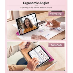 MoKo Coque pour iPad (A16) 11e Gén 11" 2025, iPad 10e Gén 10,9" 2022, Étui avec Coque Arrière en TPU Souple à Rabat avec Support