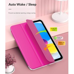 MoKo Coque pour iPad (A16) 11e Gén 11" 2025, iPad 10e Gén 10,9" 2022, Étui avec Coque Arrière en TPU Souple à Rabat avec Support