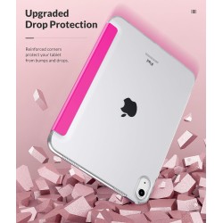 MoKo Coque pour iPad (A16) 11e Gén 11" 2025, iPad 10e Gén 10,9" 2022, Étui avec Coque Arrière en TPU Souple à Rabat avec Support