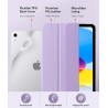 MoKo Coque pour iPad (A16) 11e Gén 11" 2025, iPad 10e Gén 10,9" 2022, Étui avec Coque Arrière en TPU Souple à Rabat avec Support